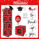 2026 Graduation Decorations Set - So Proud of You - Class of 2026 Balloon Boxes for Memorable Grad Party Supplies, Indoor/Outdoor Congrats Grad Home Door Dcor Essentialsred and black