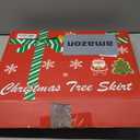 60 Inch Christmas Tree Skirt - Vonhen Extra Larger Thick Faux Fur Tree Skirt White Plush Skirt for Merry Chtistmas Party Christmas Tree Decoration