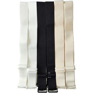 Super Wide Bra Straps Replacement - Adjustable Comfortable Durable - Perfect for Plus Size Bras and Strapless Bustiers (25mm Width 3 Pairs/Pack Black White Beige)