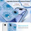 OOK Floral Case for iPhone Air Case Cute Sunflower Floral Blooms Design Soft TPU Shockproof Protective for Women Girls Slim Phone Cover - Blue Flower