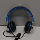 AILIHEN C8 Kids Headphones Wired, On-Ear Headphones with Microphone and Volume Control Foldable Corded Stereo 3.5mm Headset for School Teens Smartphones Chromebook Laptop Tablets Travel (Black Blue) (Medium)