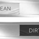 Stainless Steel Dishwasher Magnet Clean Dirty Sign, Premium Clean Dirty Magnet for Dishwasher with a Protective Backing & Adhesives, Kitchen Gadgets Decor, Black White Dirty Clean Dishwasher Magnet