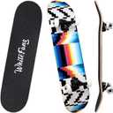 WhiteFang Skateboards for Beginners, Complete Skateboard 31 x 7.88, 7 Layer Canadian Maple Double Kick Concave Standard and Tricks Skateboards for Kids and Beginners (Testing)