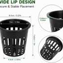 3 Inch Hydroponic Net Pots 100 Pack, Heavy Duty PP Net Cups for Seedlings