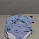 BMJL High Waisted Bikini Sets for Women Bathing Suits Tummy Control Plush Embroidery Two Piece Sets Push Up Swim Suits (X-Large, Light Blue)