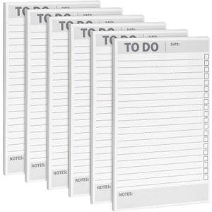 Paper Junkie 6 Pack To Do List Notepads for Daily Reminder Checklist and Office Desk Accessories (8.5 x 5.5 In Note Pads, 60 Notepad Sheets Each)