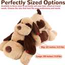 meowtastic Brown Dog Weighted Stuffed Animals - 22 Inch 4.5 Pounds Weighted Plush Dog Stuffed Animals - Big Stuffed Dog Weighted Plush Pillow - Cute Plush Toys Gifts for Kids & Adults (22" 4.5 lbs) (Medium)