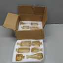 UPBUD Amber Glass Bud Vases Set of 12, Gold Mini Flower Vase for Centerpieces, Small Vases in Bulk for Wedding Decorations, Vintage Vase for Table, Recepetion, Home Decor