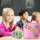 Insulated Lunch Bag With Adjustable Shoulder Strap, Nylon Preppy Lunch Box Large Insulated Lunch Bag Reusable Lunch Tote Bag with Smiley Preppy LunchBag for Girls School Travel Picnic (Pink)
