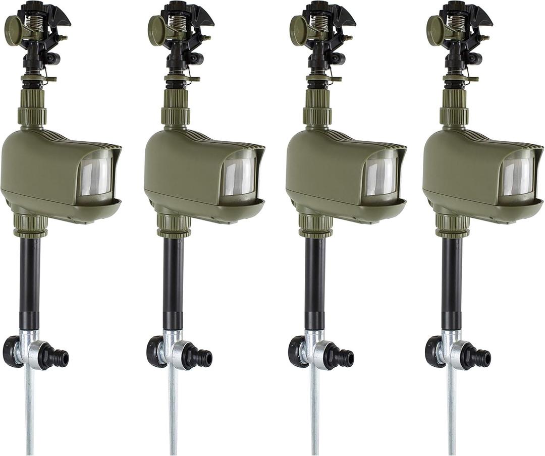 Havahart 5277 Critter Ridder Motion-Activated Animal Repellent & Sprinkler, 4 Pack