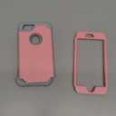 IDweel for iPhone 6S Plus Case with Screen Protector, for iPhone 6 Plus Case, 3 in 1 Shockproof Slim Hybrid Heavy Duty Hard PC Cover Soft Silicone Bumper Full Body Cover,Pink/Light Grey