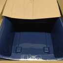 IRIS USA Cat Litter Box, Litter Box Enclosure with Scoop and Front Door Flap, Covered Kitty Litter Box for Privacy, Portable, Easy to Clean, Navy