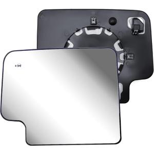 Replacement Driver Left Side Door Towing Mirror Main Big Glass Flat Heated with Back Plate and BLIS for Chevrolet Silverado and GMC Sierra 1500 2500 HD 3500 HD from 2019 to 2024
