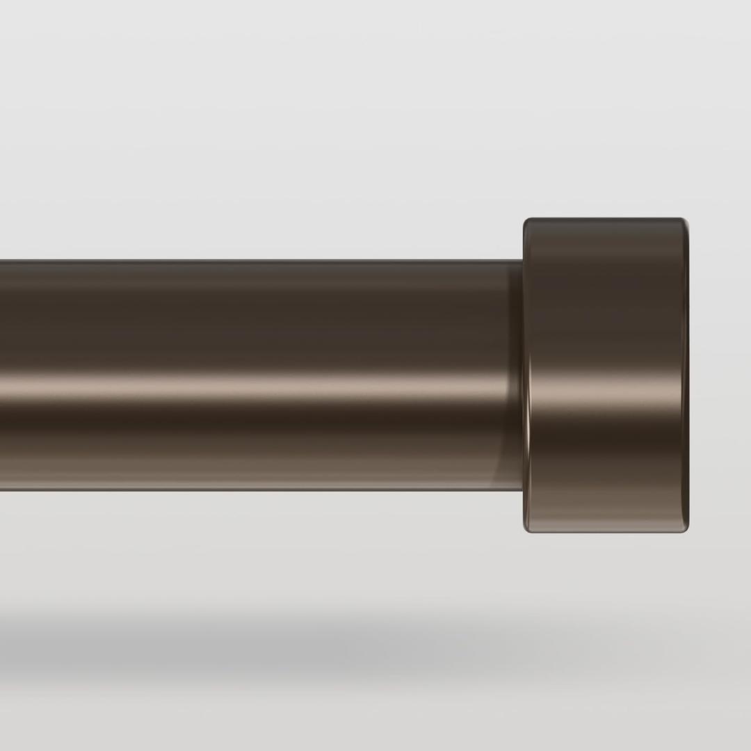 Bronze Curtain Rods for Windows 66 to 120 Inch(5.5-10 Feet),1" Diameter Drapery Rods with Modern Style End Cap Finials,Size:36-120 Inch,Antique Bronze (36"-120"|1 Pack, Antique Bronze)