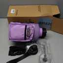 NATURE PIONEOR Insulated Water Bottles with Straw - 64oz Stainless Steel Vacuum Bottle with Holder/Carrier/Sleeve - Reusable 18/8 Food Grade Half Gallon Water Jug (Purple)