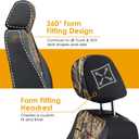 Mossy Oak LPI Truck Heavy Duty Seat Covers for Front Seats; Fits Full-Size SUV or Truck; Includes Front and Rear Storage Pockets, Built-in Molle Style Organizer; Semi-Custom Fit; 2pcs