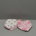 Yoofoss Muslin Baby Bibs 10 Pack 100% Organic Cotton 6-Layer Soft Absorbent Drool Bandana Baby Bibs for Drooling and Teething for Boys and Girls, Pink Flower