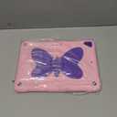 WESADN for iPad 9.7 Case iPad 6th 5th Generation Cases with Screen Protector/Butterfly Kickstand/Lanyard/Keychain Rugged Case with Pencil Holder for Girls Kids iPad Air 2 Case 9.7'' Pink Purple