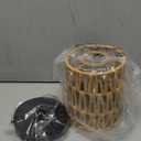 Rattan Pendant Light Kitchen Island, Mini Wicker Pendant Light, Premium Dried Rattan, Adjustable Hand Woven Boho Hanging Lamp for Dining Room Hallway, Sloped Ceiling Compatible, E26 (Beige-W12cm)