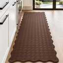 DEXI Kitchen Floor Mats Cushioned Anti Fatigue, 23x71 Runner Rugs Brown, 71"L x 23"W x 0.4"Th