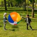 AMOR PRESENT Giant Inflatable Beach Balls, Inflatable Pool Balls for Swimming Parties, Outdoor Fun, Beach Party and Games (42 Inches Before Inflated, 30 Inches After Inflated)