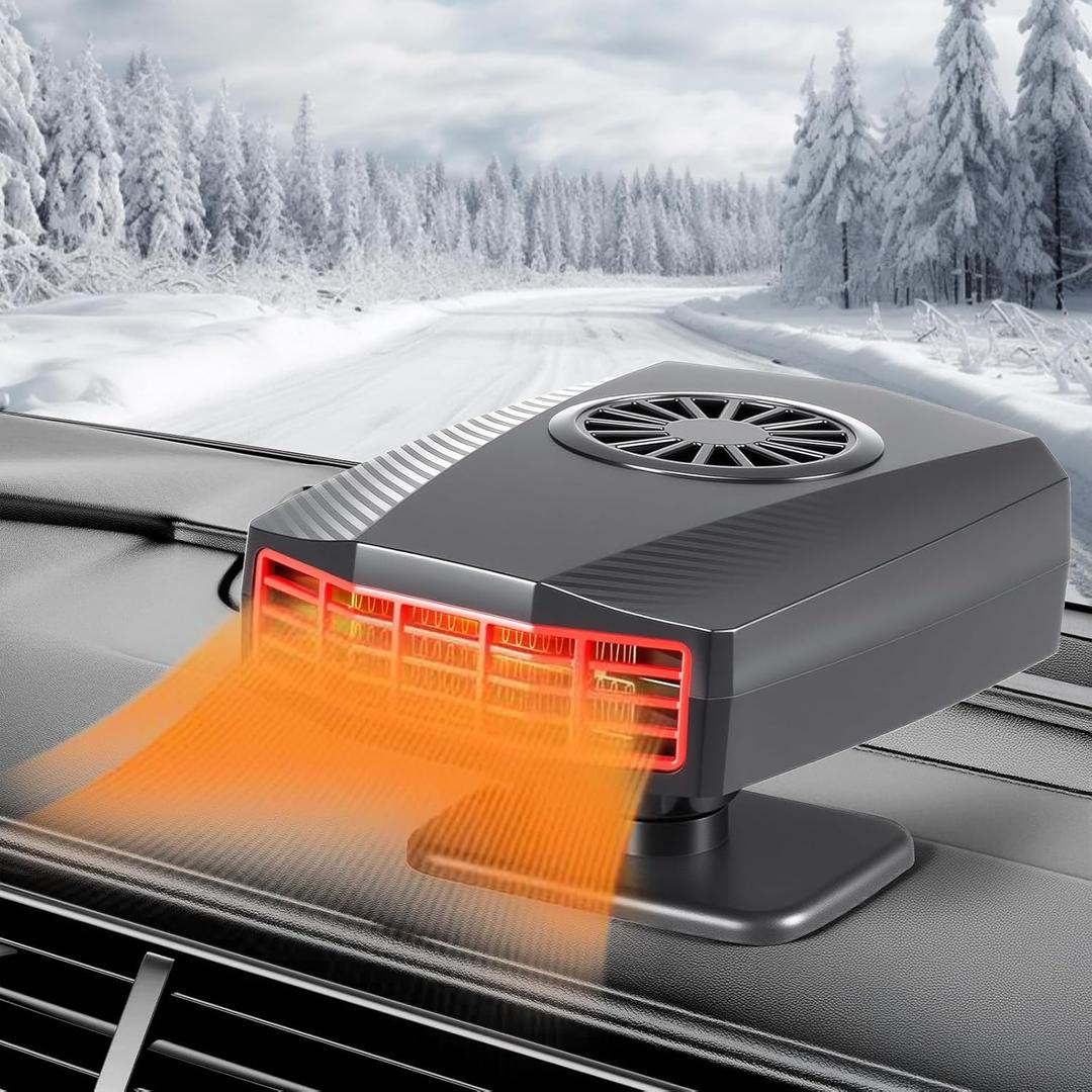 12V Car Heater, Portable Car Heater and Defroster, Windshield Defogger, 12 Volt That Plugs Into Cigarette Lighter, Calenton para Carro