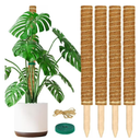 Moss Pole for Plants, 4 Pack Moss Poles for Climbing Plants, Monstera Coir Totem Pole, 15.8 Inch Moss Sticks for Plant Support, Indoor Potted Plants Train Creeper Plants Grow Upwards