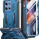 FNTCASE for Moto-G 2026/2025 Case: for Motorola Moto G Play 2026 5G Military Grade Drop Proof Protection Cover with Kickstand | Matte Textured Rugged Shockproof TPU | Protective Phone Case Blue