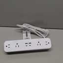 PD30W Desk Clamp Power Strip, Desktop Mount Surge Protector, Fast Charging Station, 5Ft Extension Cord Desk Edge Mount Shelf with 4 Outlets 4 USB Ports (2 USB C), Home Office Accessories Essentials (White)