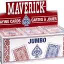 Maverick Jumbo Playing Cards 12 Pack, Large Print, Blue Deck, Bulk Playing Cards for Poker, Card Games, and Group Play