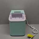 Countertop Ice Maker, 9 Cubes in 6 Mins, 26lbs in 24Hrs, 2 Sizes of Bullet Ice, Auto-Cleaning, Portable Ice Machine with Handle, Basket and Scoop for Home Kitchen, Party and Camping (Green) (Green)