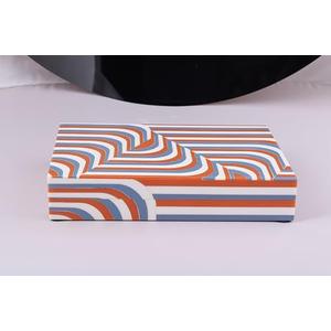 Handicrafts Home Large Decorative Storage Box with Lid– 10x6x2.5” Coffee Table Organizer, Keepsake-Decorative Boxes for Home Decor, Stylish Decorative Box for Office Décor-Carnaby Loop