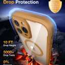 Diaclara Magnetic Designed for iPhone 16 Pro Max Case, Full Body Rugged with Touch Sensitive Anti-Scratch Screen Protector, Compatible with MagSafe, Soft Bumper Case for iPhone 16 Pro Max 6.9'', Brown