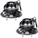ECCPP Replacement for Pair of 2 New Complete Front Wheel Hub Bearing Assembly 6 Lugs w/ABS for 2004-2008 Chevy GMC 515104 515105