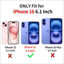 XIZYO Christmas Phone Case for iPhone 16, Cute Merry Christmas Pattern Clear Aesthetic Girls Kids Women Santa Slim TPU Shockproof Protective Case, Clear