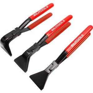BILITOOLS 3-Piece Hand Seamer Sheet Metal Tools, Sheet Metal Bending Pliers Set Straight, 45 & 90 Bending Tool Comfort with Grip Handle