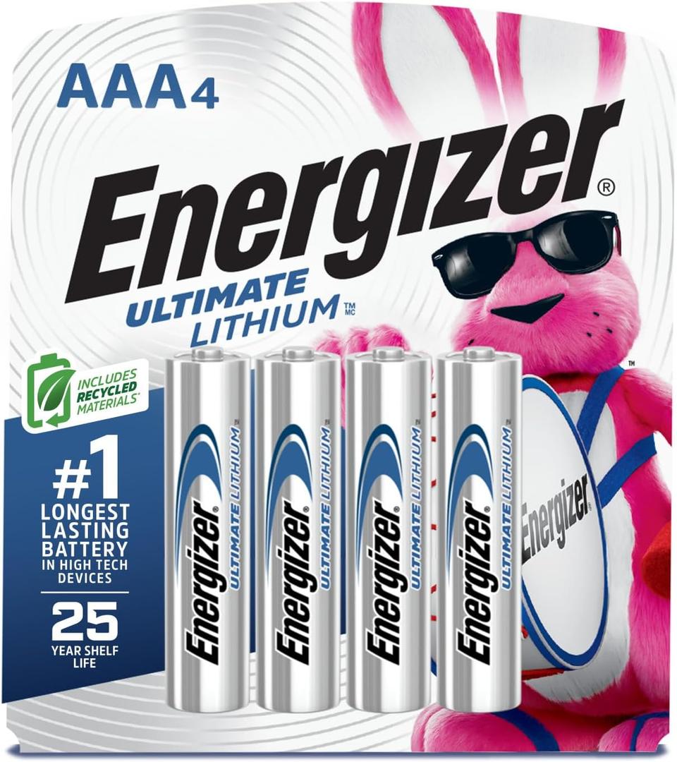 Energizer AAA Batteries, Triple A Lithium, 4 Count
