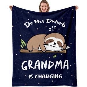 Nahjiiem Grandma Gifts Blanket, Best Grandma Birthday Gift Ideas, Great Gifts for Grandmother, Grandmother Nana Gift from Grandkids on Mothers Day Christmas Throw Blanket 50" x 60"