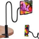 Gooseneck Tablet Holder for Bed, Tablet Stand Clamp Flexible Long Arm Adjustable Lazy Bracket for Desk Phone Mount, Compatible with iPad mini, for Kindle, for Switch, for All 4" - 9" Devices
