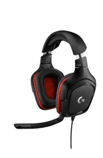 Logitech - G332 Wired Gaming Headset for PC - Black/Red