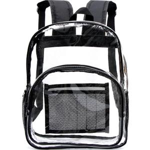 Youngever Large Clear Backpack, Stadium Approved Clear Bag, Adjustable Strap Clear Backpack