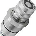 AT406475 7246802 Hydraulic Female Flat Face Quick Coupler Compatible with Bobcat 753 763 773 863 864 883 A770 Johnn Deeree 318E 319E 320E, 7249643 47396761 V1311-77150 373-6968