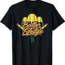 Baseball Lifestyle Home Plate Ice Cream Drip Men Boys Kids T-Shirt (Black, S)