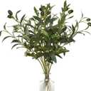 Waipfaru Faux Olive Branches for Vases, Olive Tree Branches with Lifelike Olives, Artificial Greenery Stems Decor for Centerpieces Floral Arrangements Vases (3Pcs, 18 Inch)