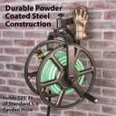 Liberty GARDEN 712 Single Arm Navigator Multi-Directional Garden Hose Reel, Holds 125-Feet of, 5/8-Inch, Bronze