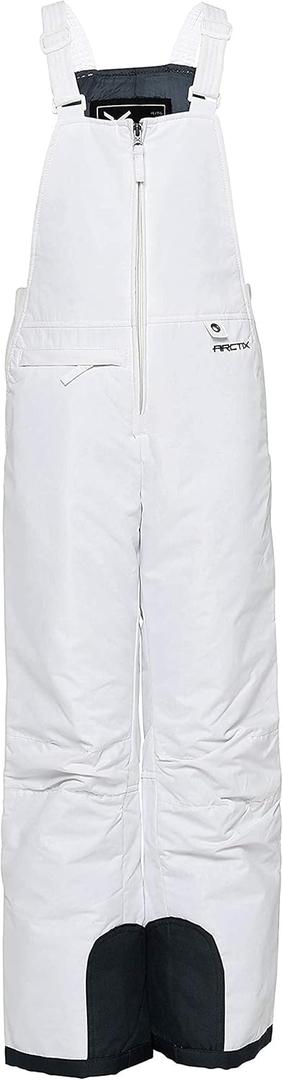 Arctix Kids Insulated Snow Bib Overalls (Medium Husky, White)