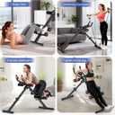 RELIFE REBUILD YOUR LIFE AB Workout Machine Adjustable Ab Trainer Machine Foldable Ab Cruncher Strength Training Equipment for Home Gym, Full Body Workout Equipment 440 LBS