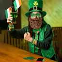 YQUQWN 10 Pcs St. Patricks Day Costume Accessories Set Leprechaun Outfit with Shamrock Hat Sequined Vest Bow Tie Glasses Necklace & Green Party Parade Decorations