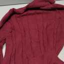 Langwyqu Womens' Turtleneck Long Sleeve Cable Knit Sweaters, Size L