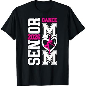 Cute Dance Senior 2026 Class Of 2026 Senior Dancer T-Shirt (Black, M)